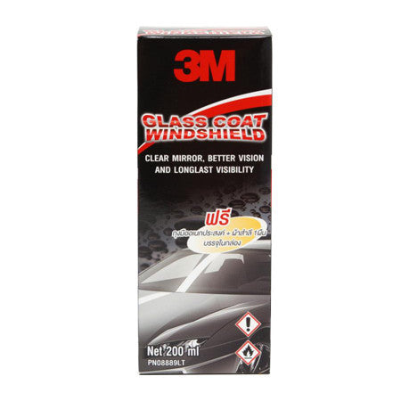 3M Glass Coat Windshield ผลิตภัณฑ์เคลือบกระจกป้องกันหยดน้ำเกาะ ขนาด 200 มล.